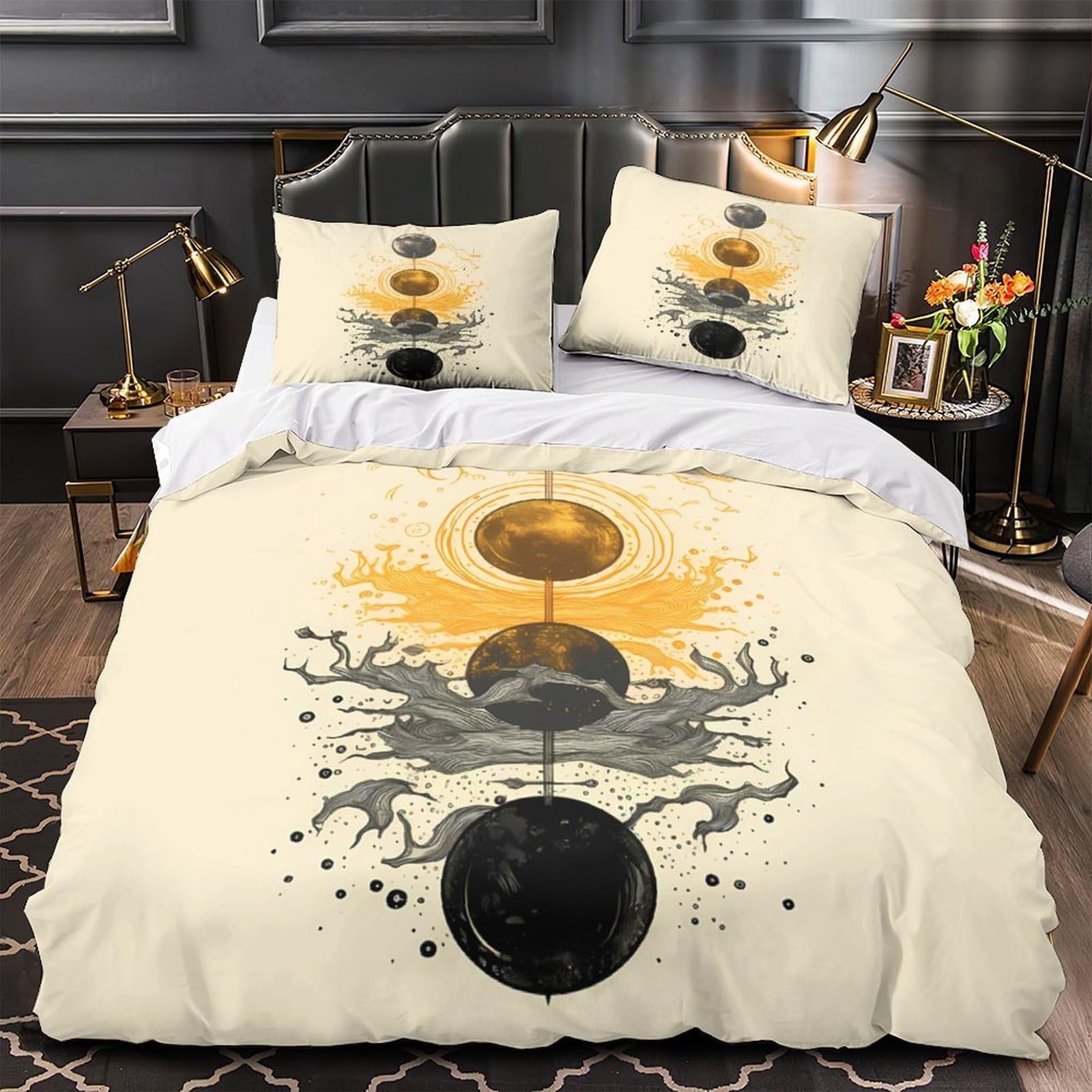 Housse de couette lune douce et anti-plis pour le lit de votre enfant