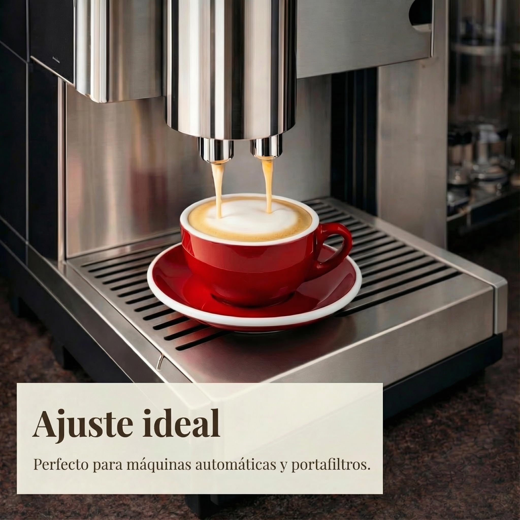 Juego de 6 tazas de Capuchino 200 ml | Rojo | Estilo italiano | Pared gruesa y pesada | Apto para lavavajillas - Caja regalo
