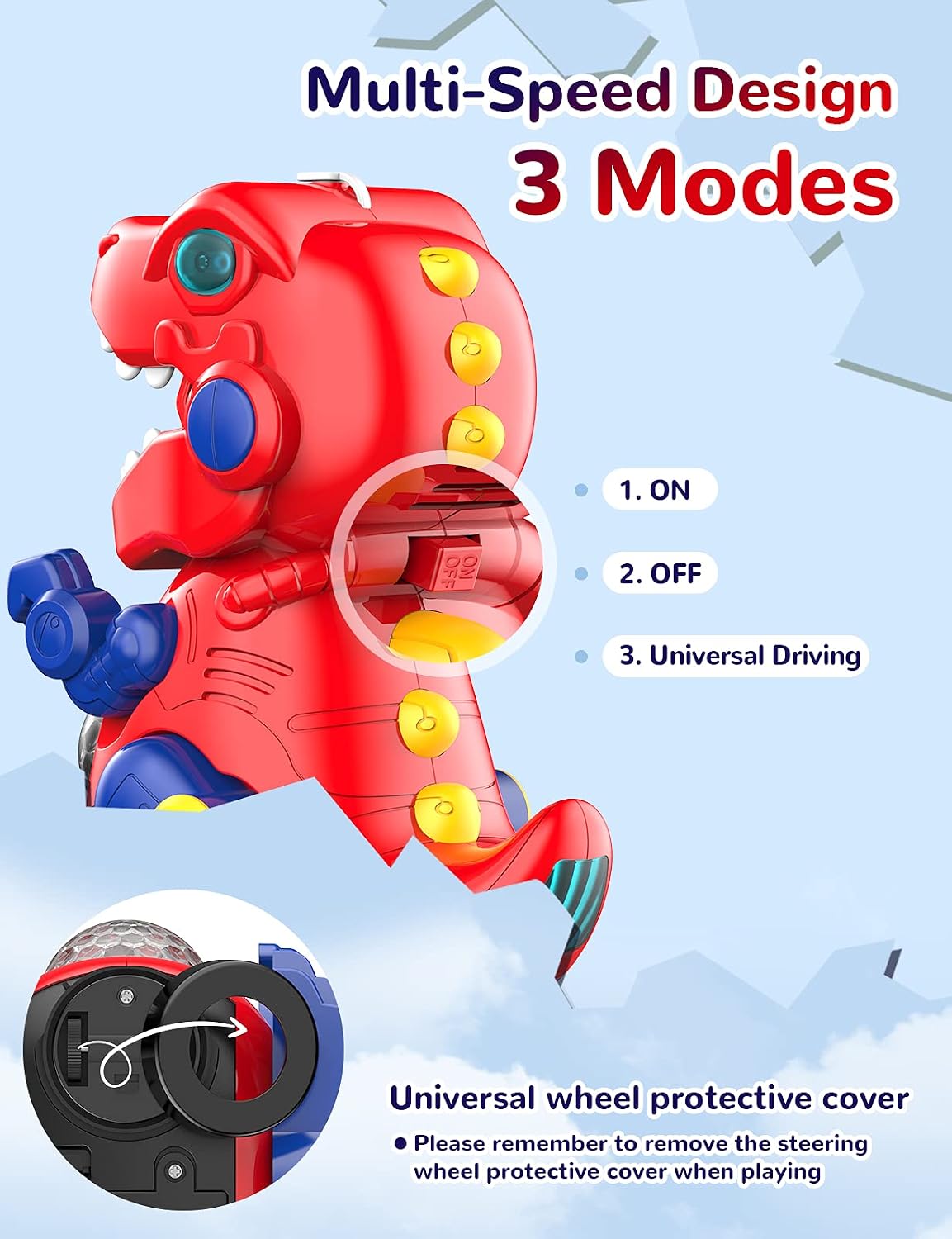 AUZEEG Bubble Machine,Dinosaur Bubble Maker with Colorful LED & Universal Walking, 3000+ Bubbles Per Minute, Safe Material, Built-in Music Bubble Machine for Kids/ Toddlers/ Boys/ Girls, No Liquid
