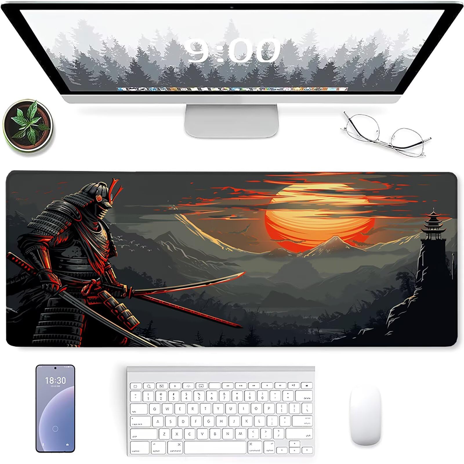 Amazon.com: Grey Mouse Pad Large 36x16 in, Gaming Mousepad with