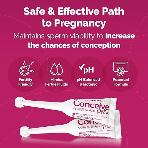 Miniatura 6 de CONCEIVE PLUS Aplicadores de lubricante de fertilidad precargados, lubricante apto para fertilidad y esperma para parejas TTC - Hidratante vaginal a