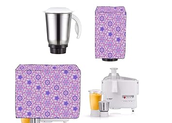 Amazin Homes PVC Round Flower Printed Decortive Waterproof Dustproof Mixer and Grinder Full Closure Cover