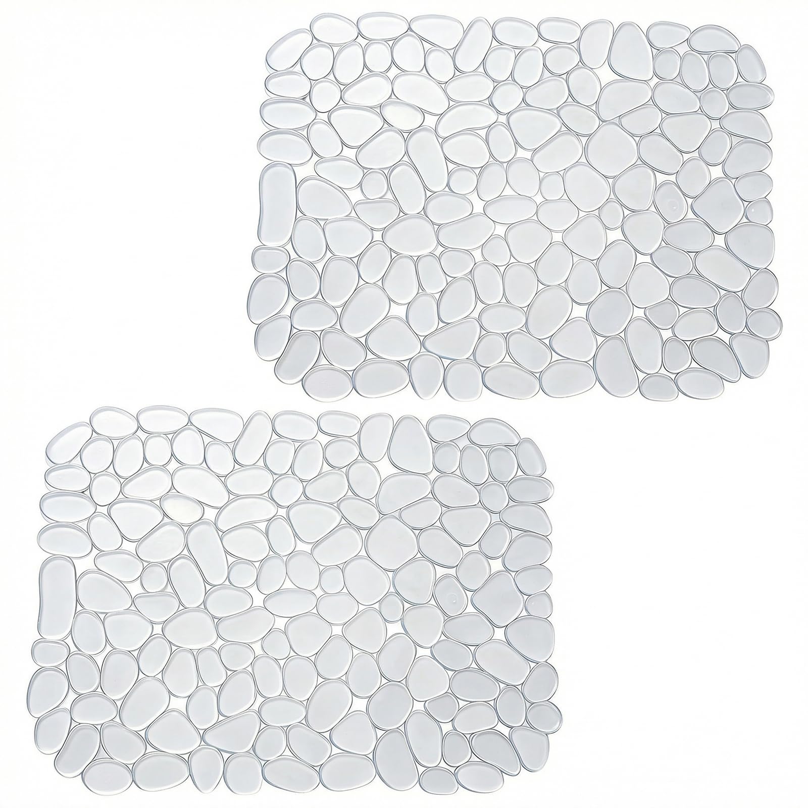 2 Pcs Sink Protector Mat, Cuttable 40x30cm Clear Kitchen Sink Mat for Belfast Sink Protector, Fast Draining Board Mats for Dishes, Glassware, Ceramic & Stainless Steel Sink