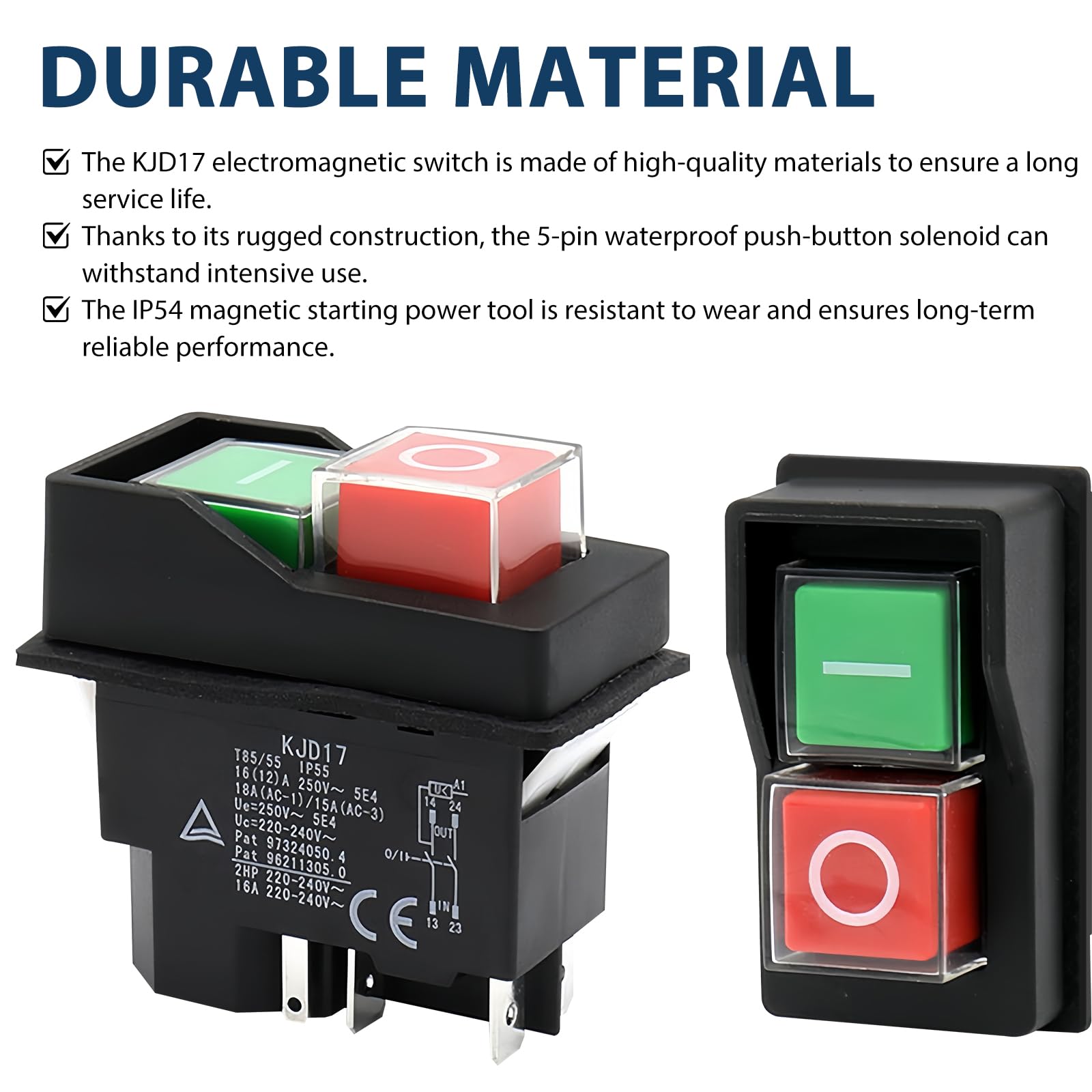 Interruttore Elettromagnetico 5 PIN KJD17 - Interruttore Sicurezza AC250V 16A - Foto 9