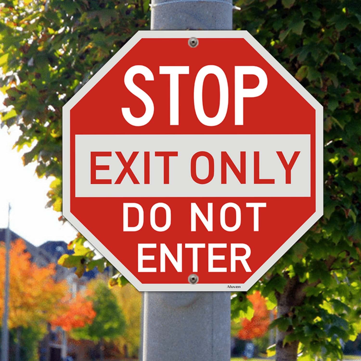 Amazon.com: Stop Exit Only Do Not Enter Signs Metal