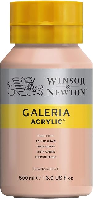 Winsor & Newton 2150257 Galeria Acrylic Colour, 500ml Volume, Pale Rose Blush, Pack of 6, GAL 2150258