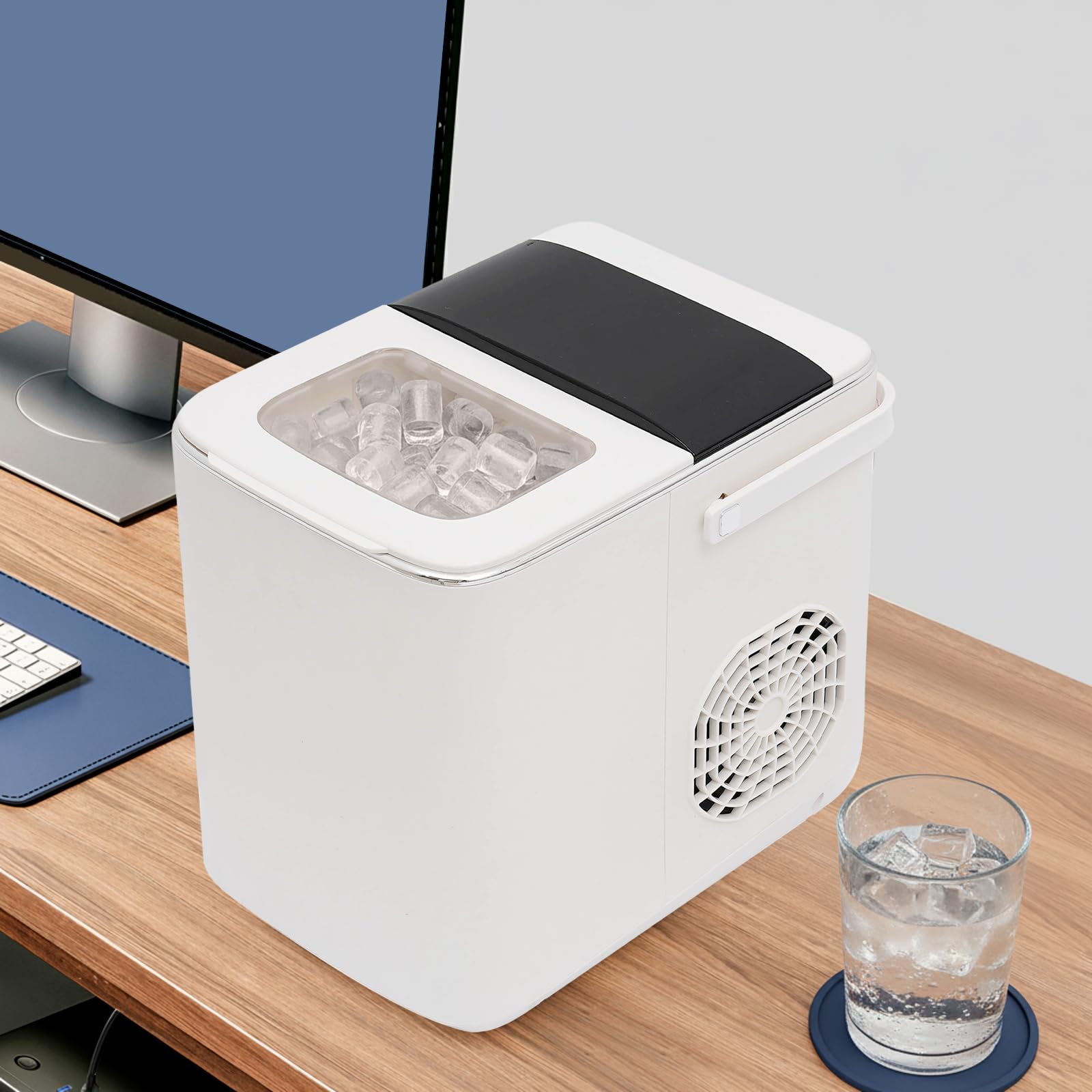 Machine à glaçons, machine à glaçons avec réservoir de 1,5 l, nettoyage