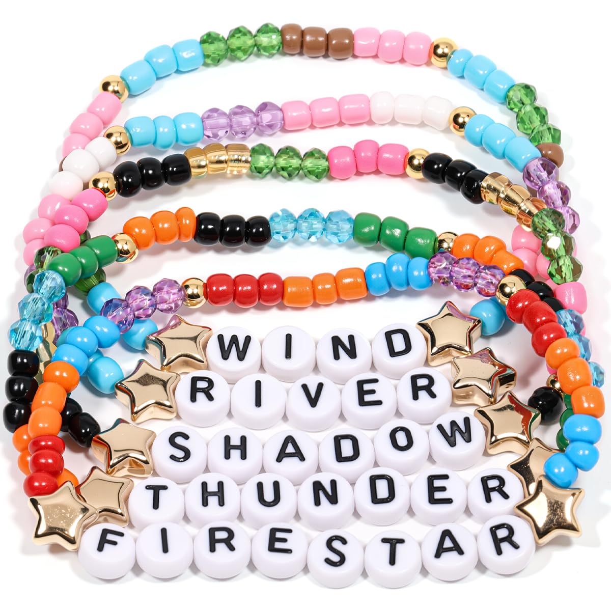 AICase for Warrior Cats Merch Toys Gifts Inspired Bracelets 5 Pcs