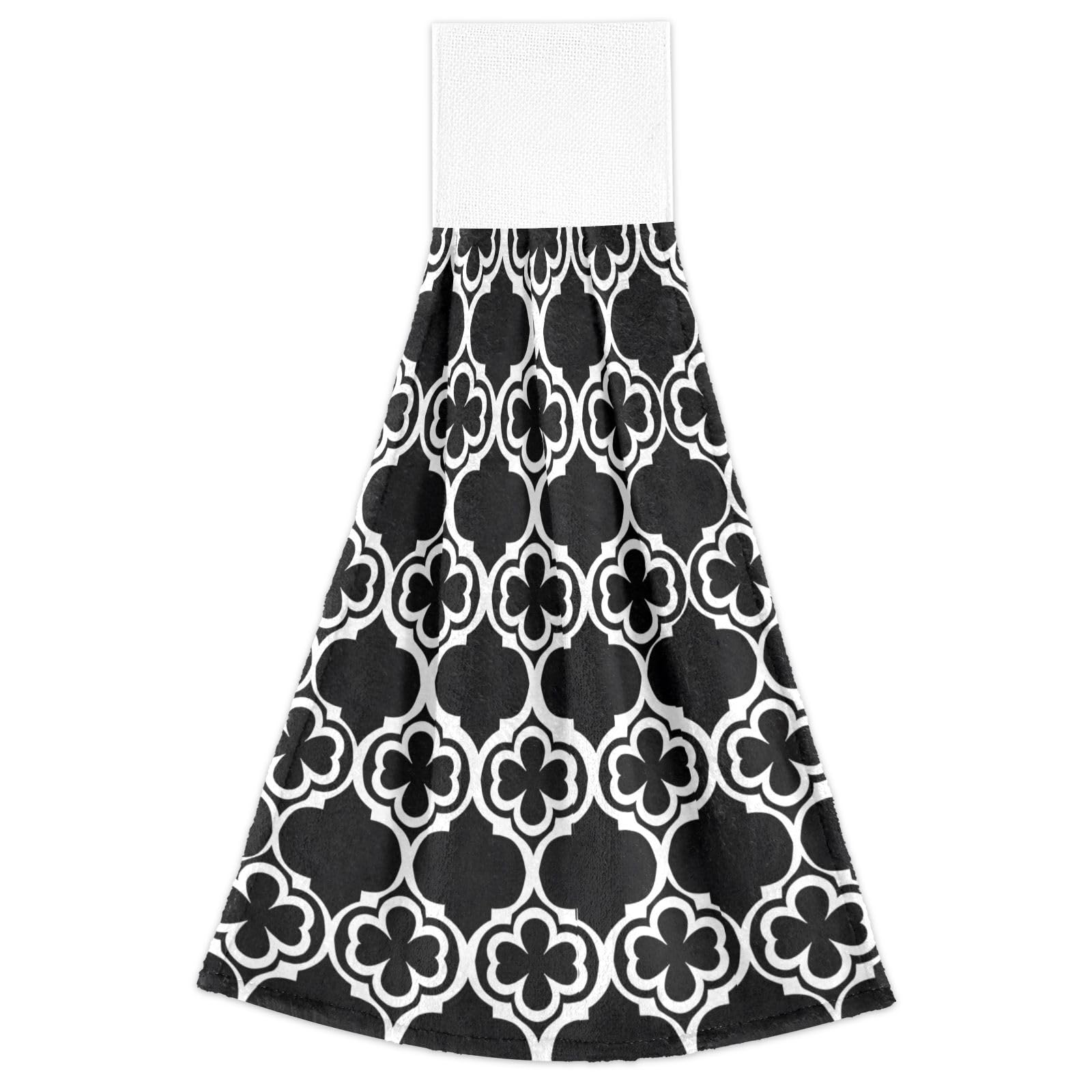 Toallas de cocina marroquíes Alaza con lazo para colgar, juego de 2 piezas decorativas