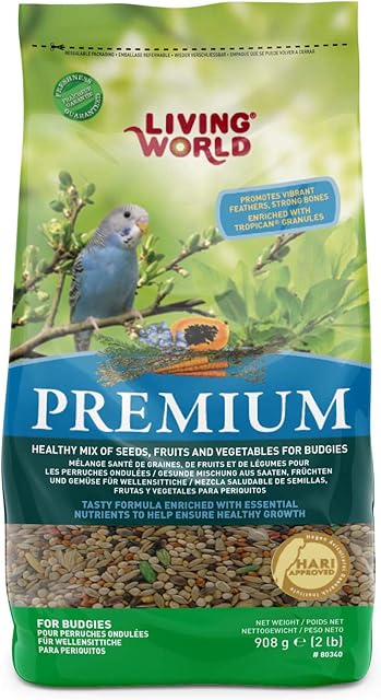 Living World Premium Mix For Budgies, 908 g (2 lb)