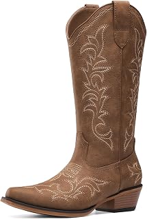 DREAM PAIRS Women's Cowboy Cowgirl Western Boots