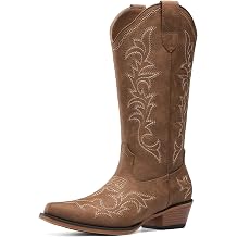 DREAM PAIRS Womens Cowboy Cowgirl Western Boots