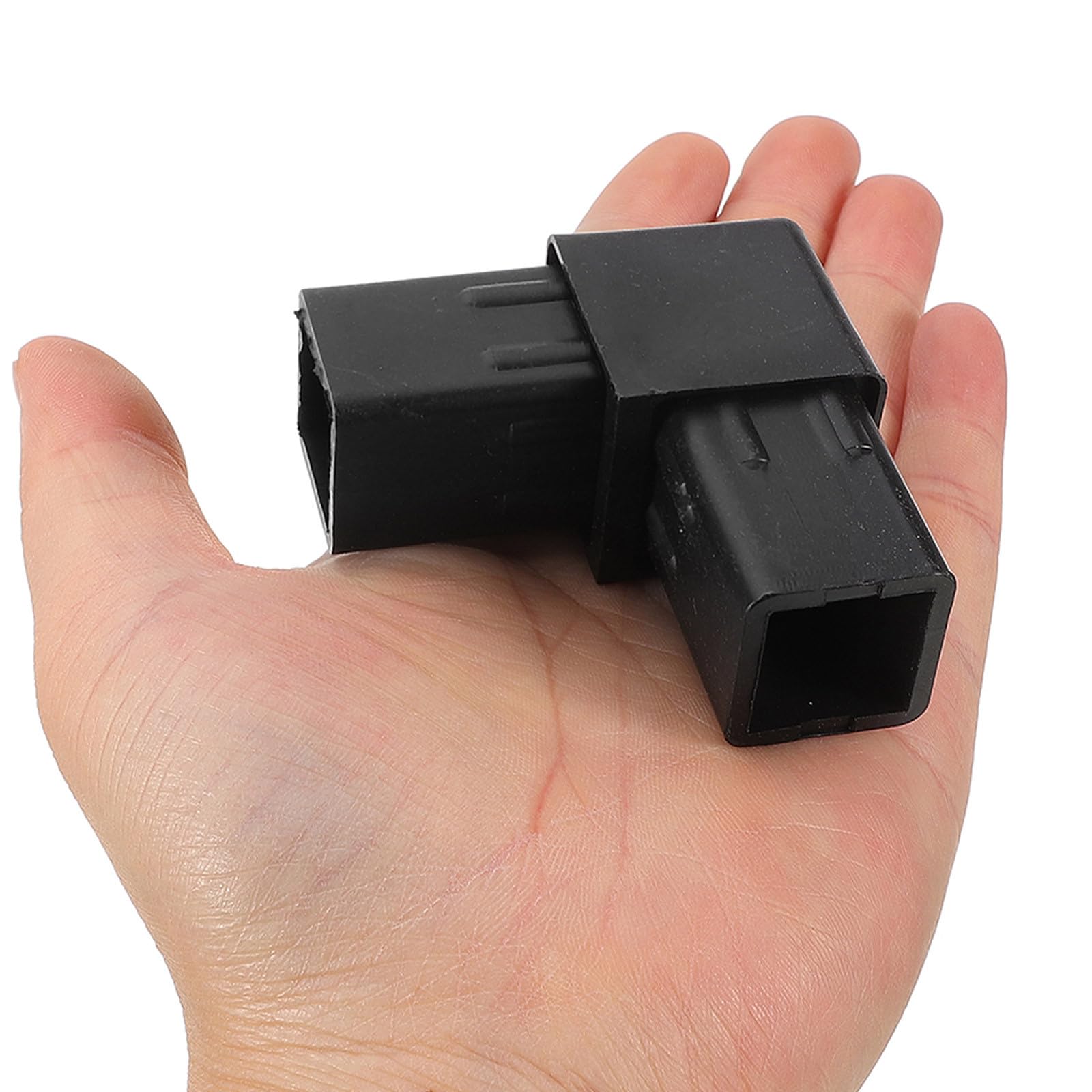 MAGICLULU Connettore per tubo quadrato in plastica da 20 pezzi: giunto angolare a 2 vie da 20x20 mm per ringhiera - Adattatore per tubi, raccordi per rack per condizionatori d'aria per recinzioni