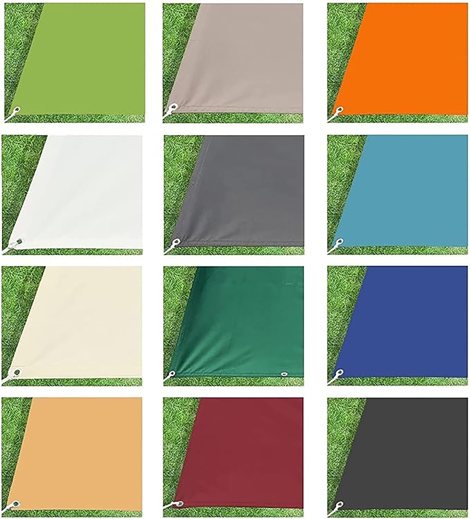 Zewnętrzny żagiel przeciwsłoneczny na patio, 50 x 79 cm, wodoodporna, odporna na promieniowanie UV, markiza z nylonowymi opaskami kablowymi na werandę, czarny