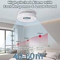Vista 6 de Detectores de humo, detectores de monóxido de carbono, detectores de humo, alarmas de monóxido de carbono, alarmas de incendio alimentadas por