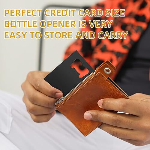 Miniatura 2 de Paquete de 100 abridores de botellas de tarjetas de crédito, abrebotellas de metal para tarjetas de cerveza, tarjetas de póquer, abrebotellas,