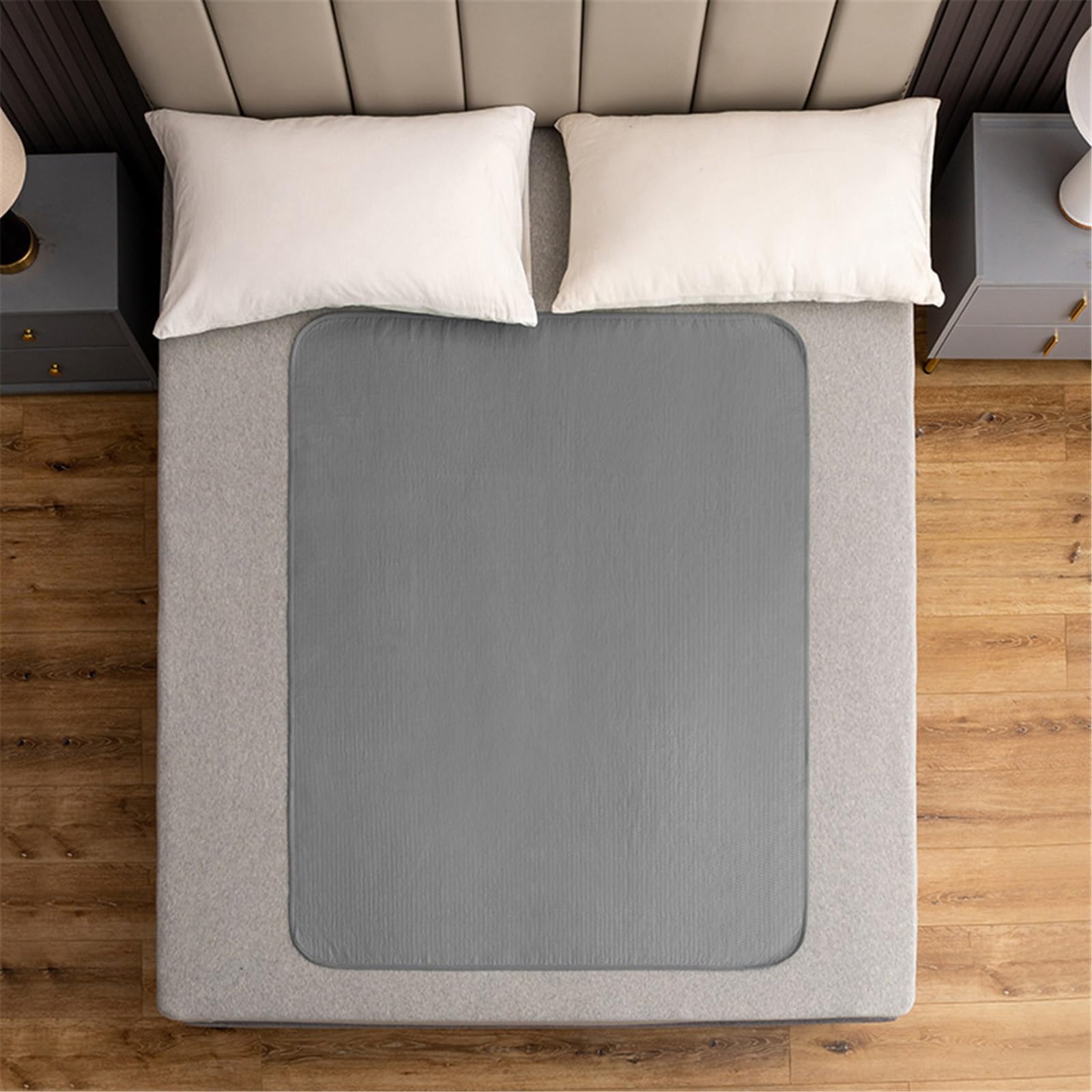Empapadores Cama Adultos Protector De Enfermería Protector Colchon Impermeables Empapador Reutilizable para Niños(Gray,180x200cm)