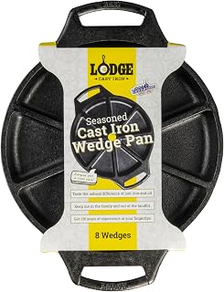 Lodge BW8WP 8 Seasoned Cast Iron Wedge Pan, Black Price In India