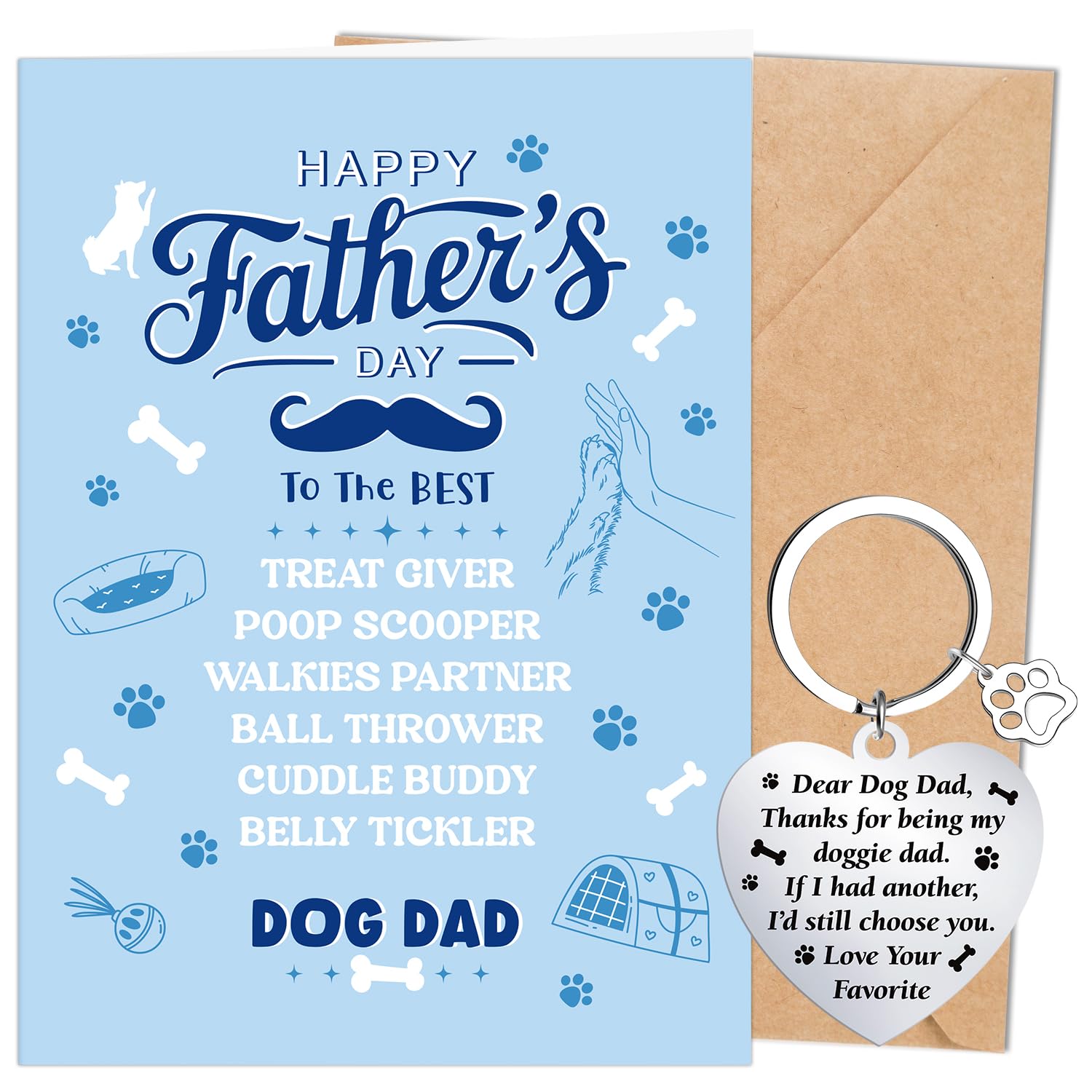 Luvart Dog Dad Father's Day Card - Gift for Dog Dads, Funny Happy Father's Day Card Gifts โ image 1
