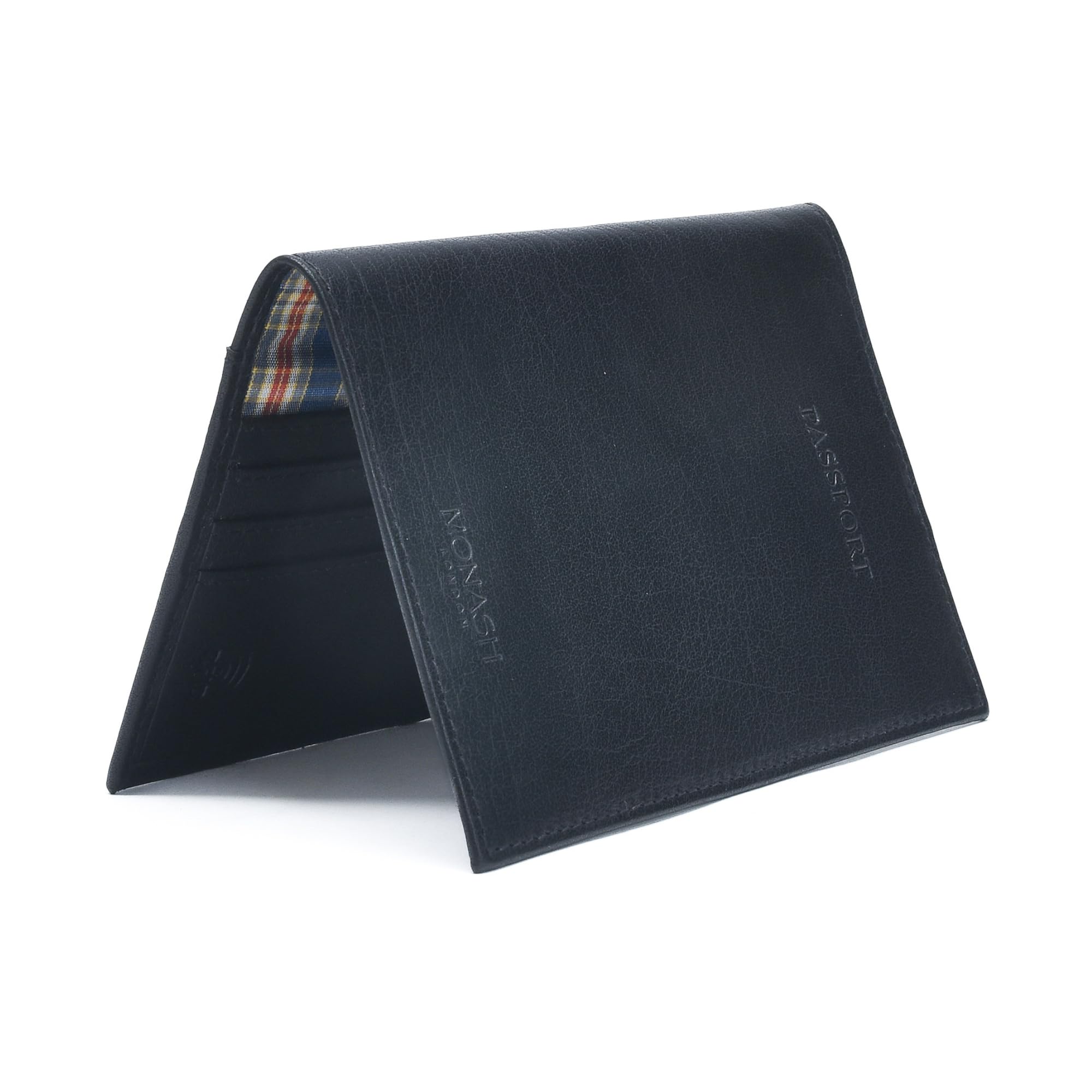 monash london Luxury Genuine Leather Passport Holder Cover | RFID Blocking Travel Wallet with Card Slots-picture-45