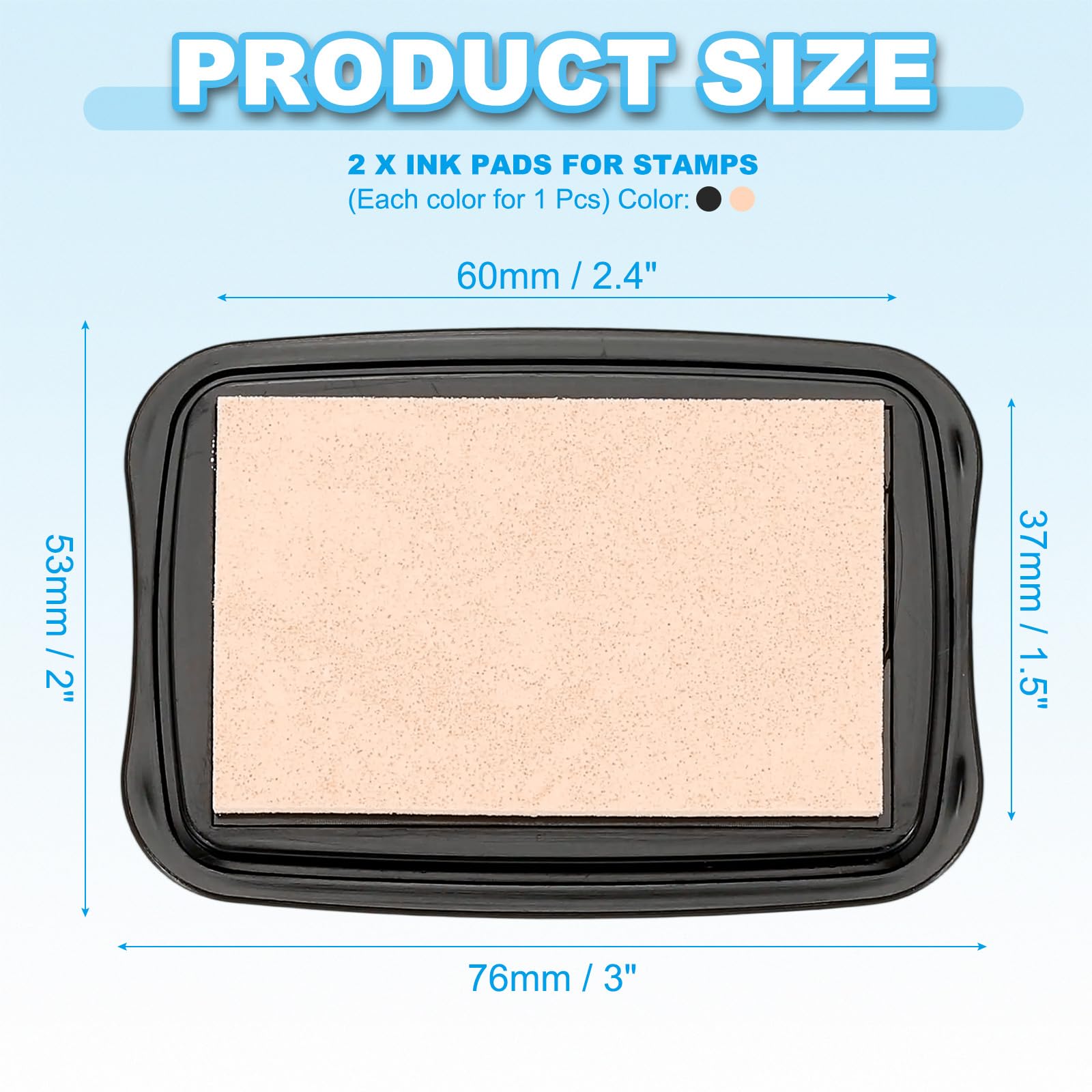 PATIKIL 3"x2" Large Stamp Pad - Image 2