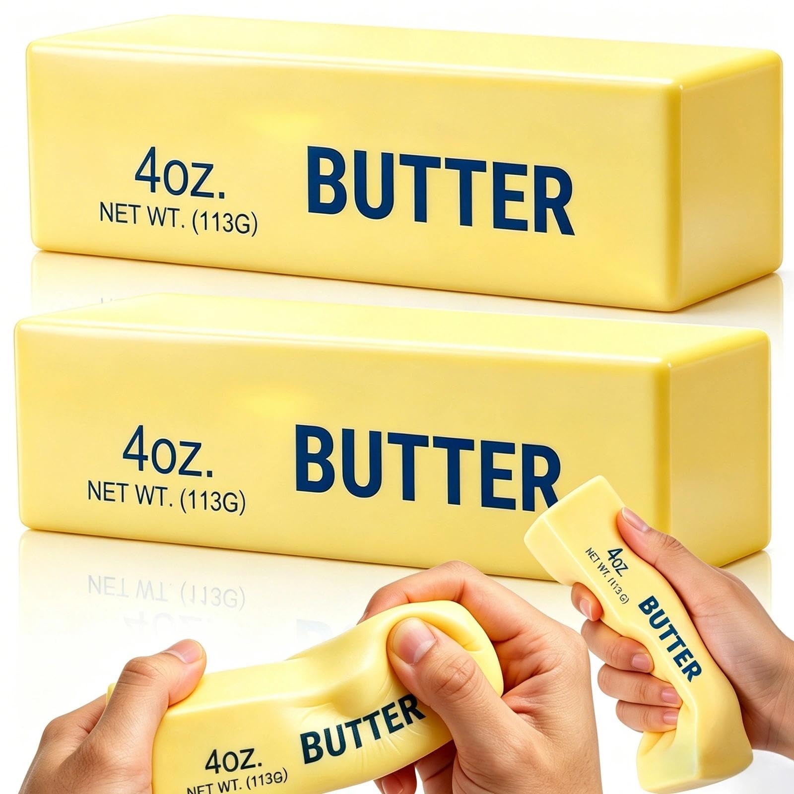 2Pcs Butter Stick, Cute Viral Relaxation Gadgets, Stress Relief & Mood Calming Desktop Decor, Ideal Ornament for Office Home Travel Daily Casual Decoration