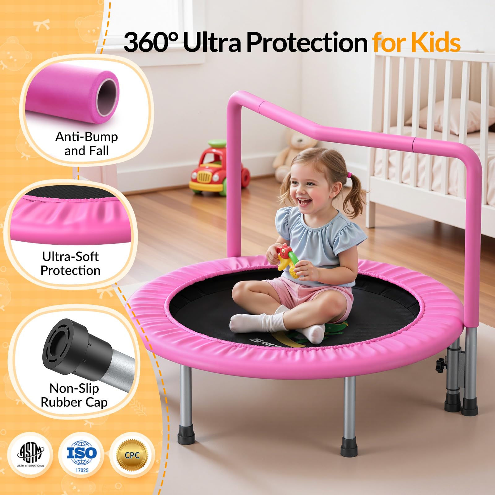 Amazon | BCAN SP1 36インチ 幼児用トランポリン ASTM認証 - 1~6歳の 