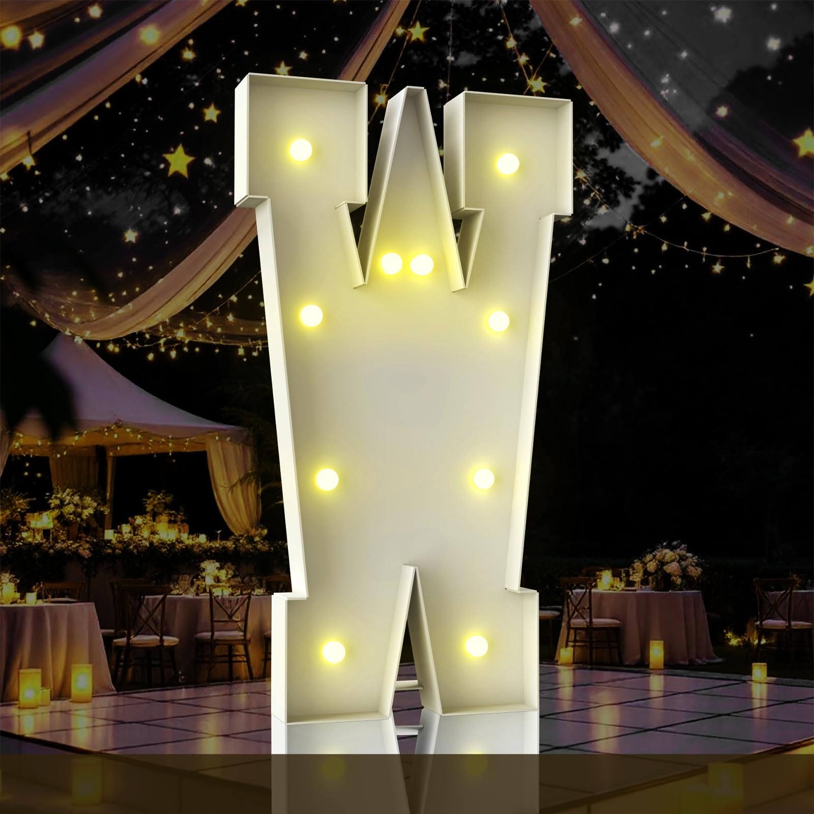 Letras de marquesina de 4 pies LED para decoración de cumpleaños y graduaciones 8