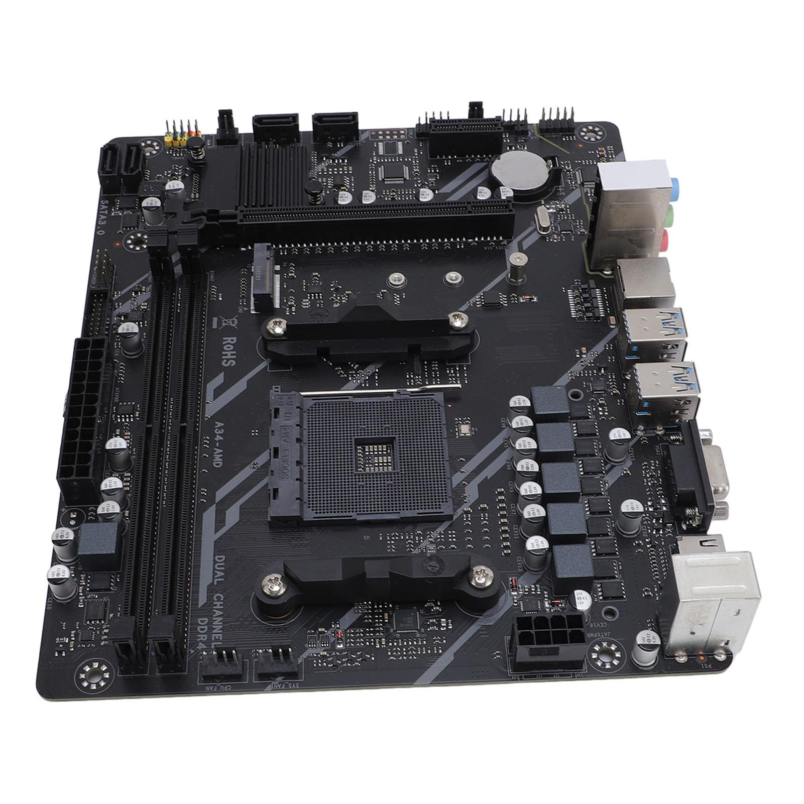 Scheda madre AM4 DDR4 con PCIe 4.0 e WiFi 6E, design di alimentazione a 5 fasi per CPU di prima, 2a, 3a, 4a, 5a generazione, supporta M.2, 3.0