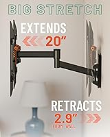 Vista 5 de ECHOGEAR SwiftStud - Soporte de pared giratorio de movimiento completo para televisores de hasta 60 pulgadas, extensión suave, inclinación