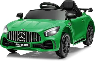 LEADZM Kinder Elektroauto 12V mit 2.4G-Fernbedienung – Elektrofahrzeug 2-türig mit MP3, Hupe, LED-Leuchten (grün)