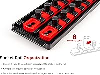 Vista 4 de TEKTON SHD92121 - Juego de llaves de vaso de 12 puntos con rieles y bandeja, 23 piezas (0.394-1.260 in)