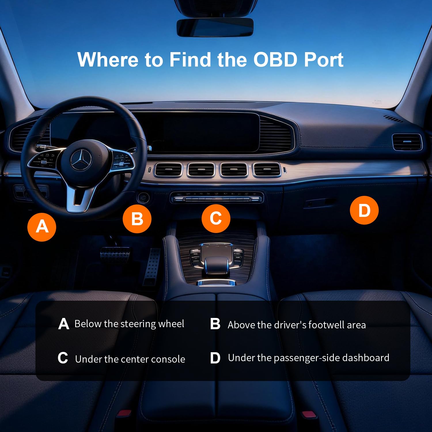 KAWA Dashcam OBD-Stromkabel, OBD-zu-USB-C-Adapter-Hardwire-Kit mit 24/7-Parkmodus, 3-stufigem Unterspannungsschutz, Zündungserkennung (Acc), Plug-and-Play-Daueraufnahme
