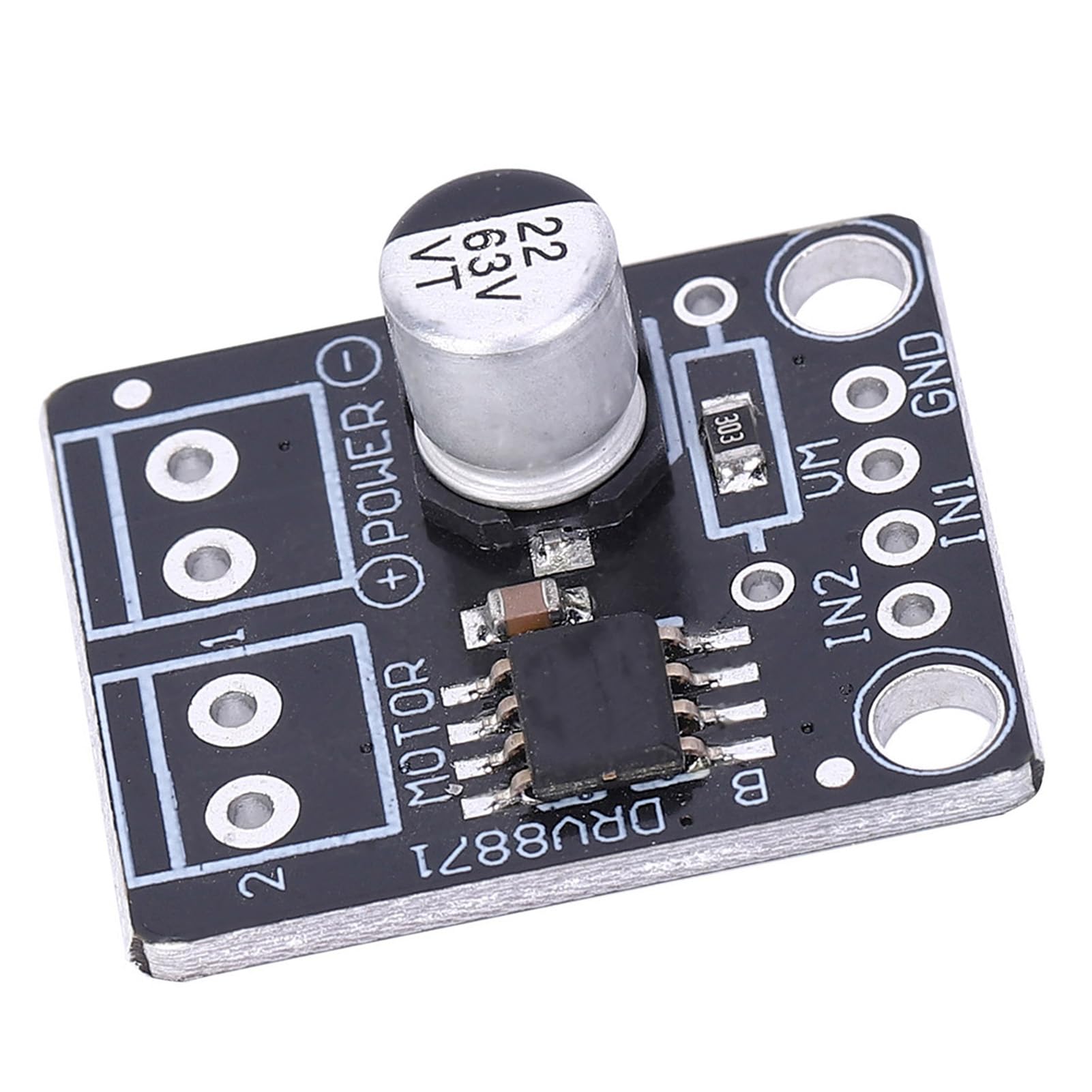 DRV8871 H-Bridge DC Motor Driver Module - 3.6A Peak, 6.5-45V, PWM Control, Current Regulation (Black Metal Board) 1 thumbnail image