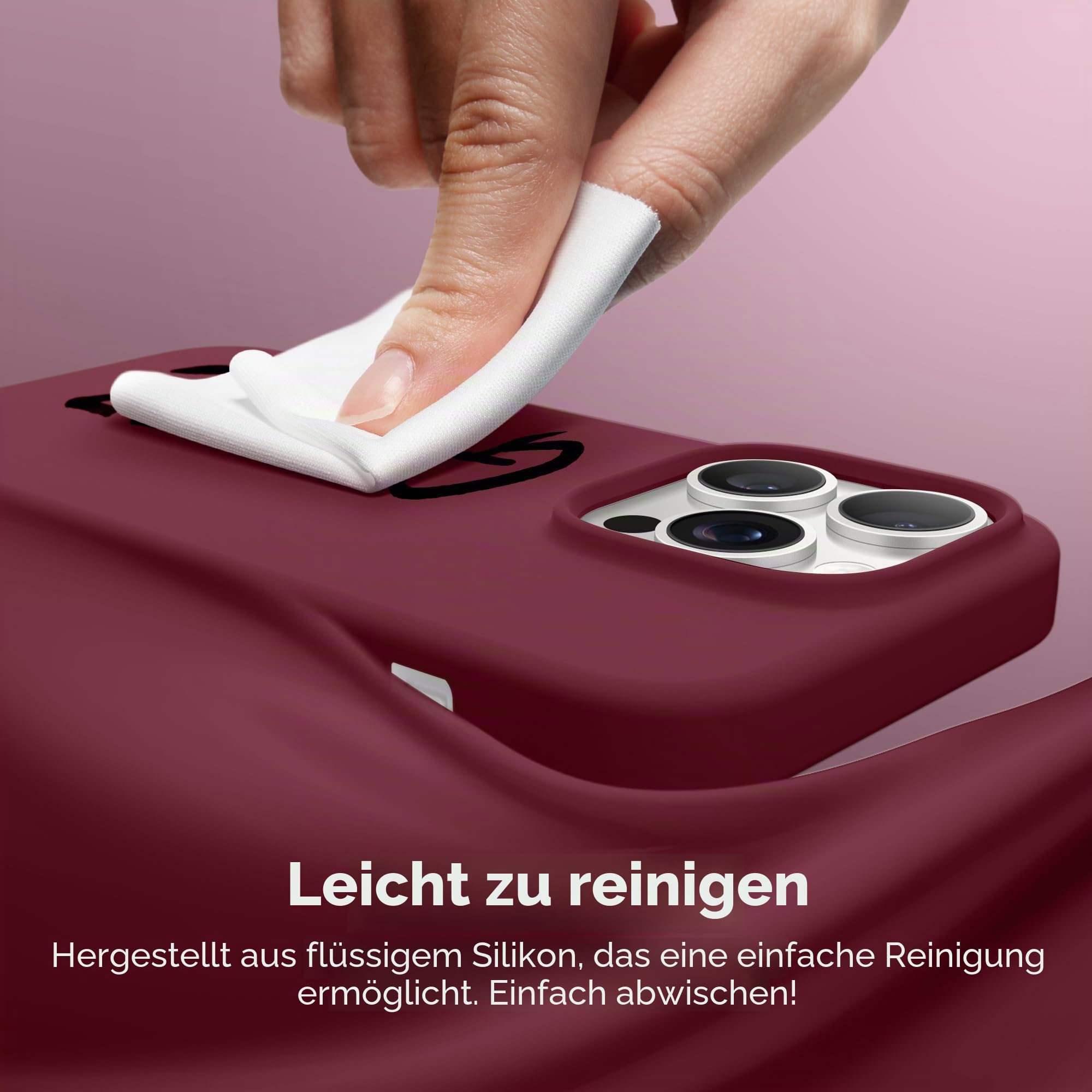 GONEZ Magnetische Hülle für iPhone 14 Pro Max, [kompatibel mit MagSafe], kratzfestes Mikrofaserfutter und Displayschutzfolie, stoßfeste schlanke Handy-Silikonhülle, 17 cm (6,7 Zoll), Kastanienbraun