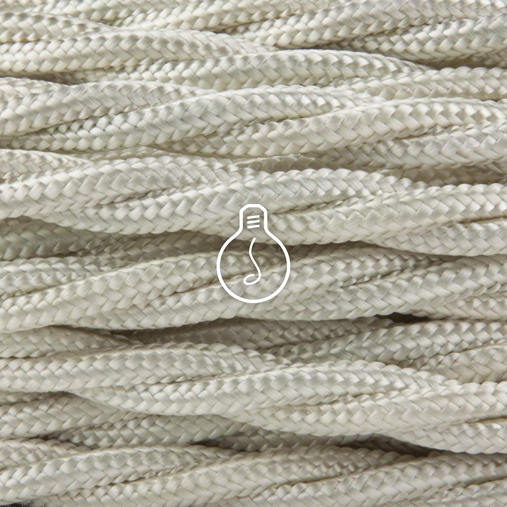 Cavo Elettrico Tessile Avorio Amarcords - 10m, Trecciato, 3x0.75mm Con Messa A Terra, Per Lampade Vintage - Foto 10