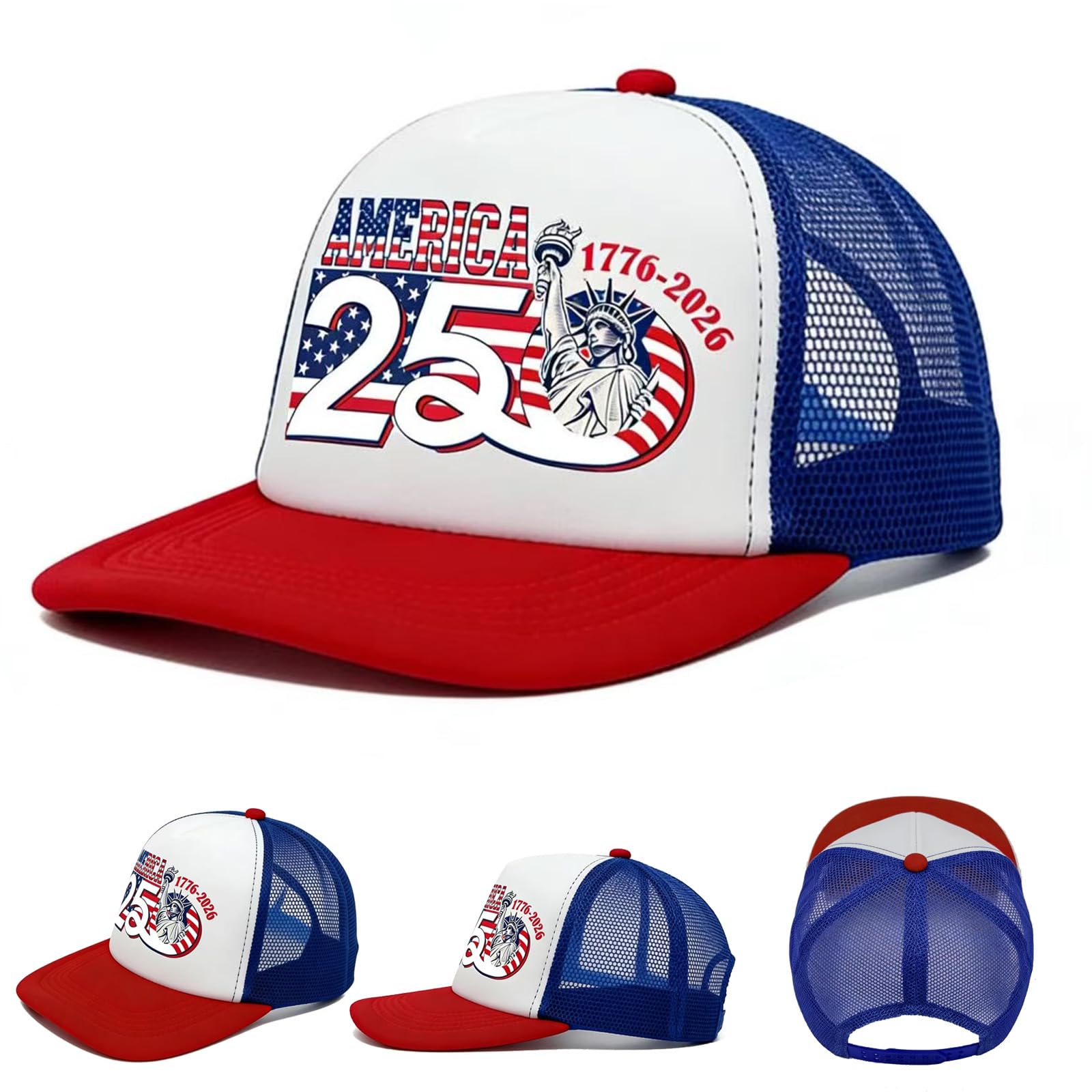 Tyalfrich 4th of July Outfits for Women-Fourth of July Shirts Women Accessories 250 Anniversary USA Hat,Patriotic Shirts Accessories Decorations-250 Anniversary USA Merchandise