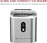 Vista 2 de Frigidaire Stainless Steel Ice Maker Machine - Heavy Duty - Makes 26 lbs of Clear Ice Per Day - Digital LED Control Panel - Transparent Window - 1.2