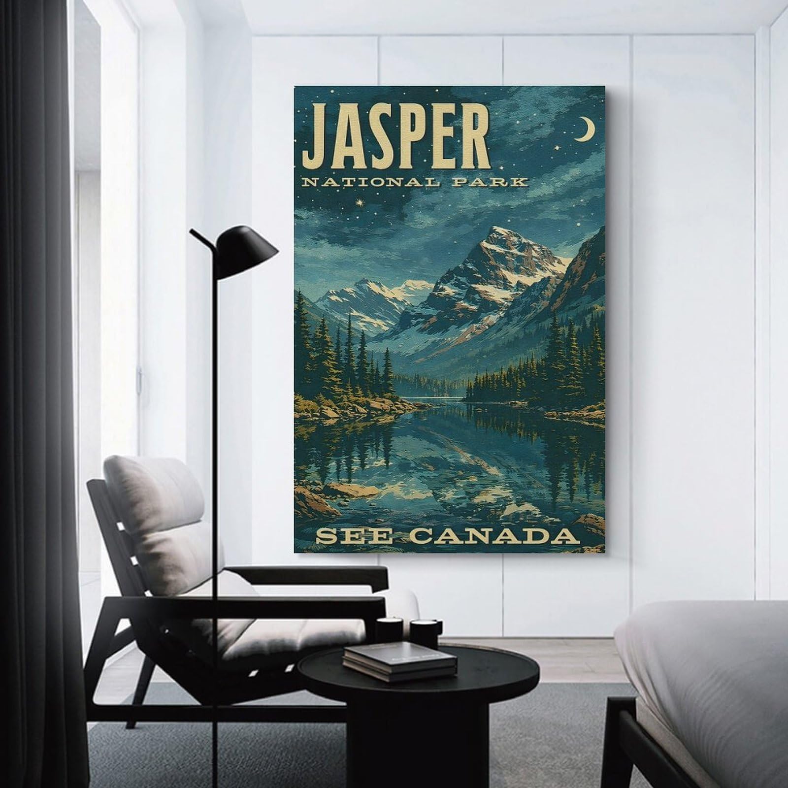 Junmoney Unframe-Style-23 Jasper National Park Vintage Home Decor Wall Art, 08X12inch(20X30cm), For New Homes, Bedrooms Or Workspaces, Gift Idea For Housewarming And Birthdays