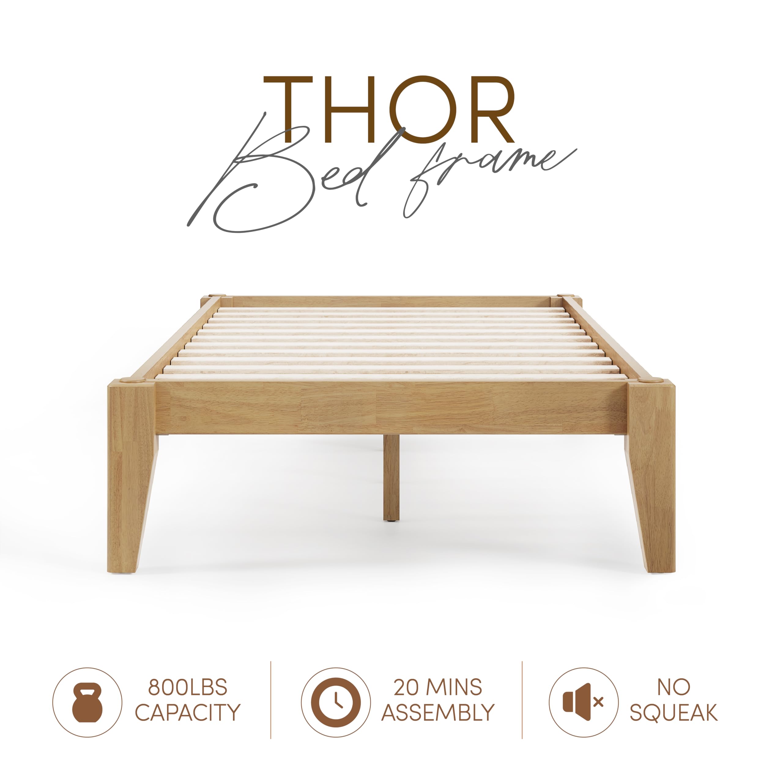 Amazon.com: AllForWood Thor Japanese Joinery Bed Frame Twin XL