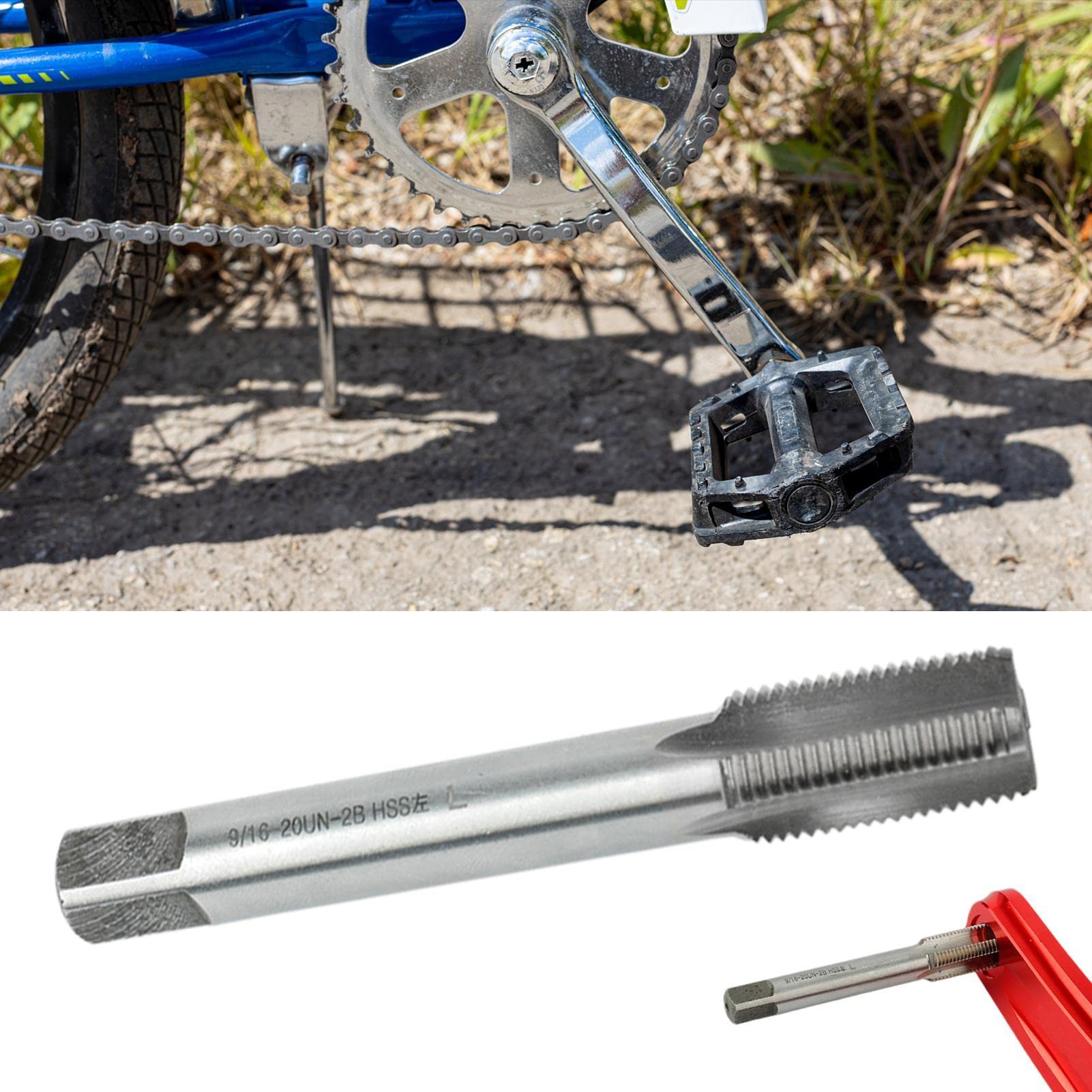 Jeu De 2 Tarauds HSS 9/16" - 20 TPI - Filetage Droit Et Gauche - Pour Réparation De Manivelles De Vélo