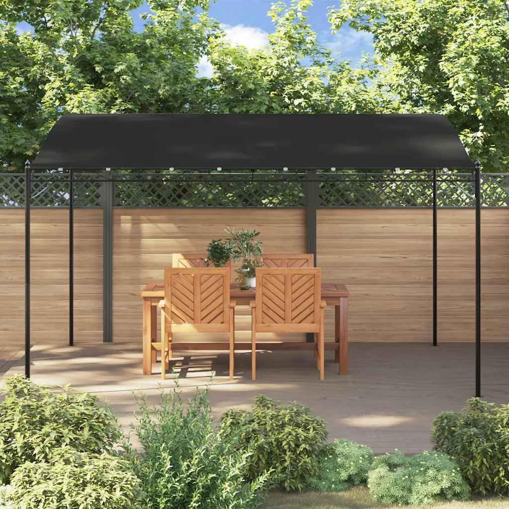 Tenda da sole in acciaio grigio antracite, 4 x 3 m, 180 g/m²