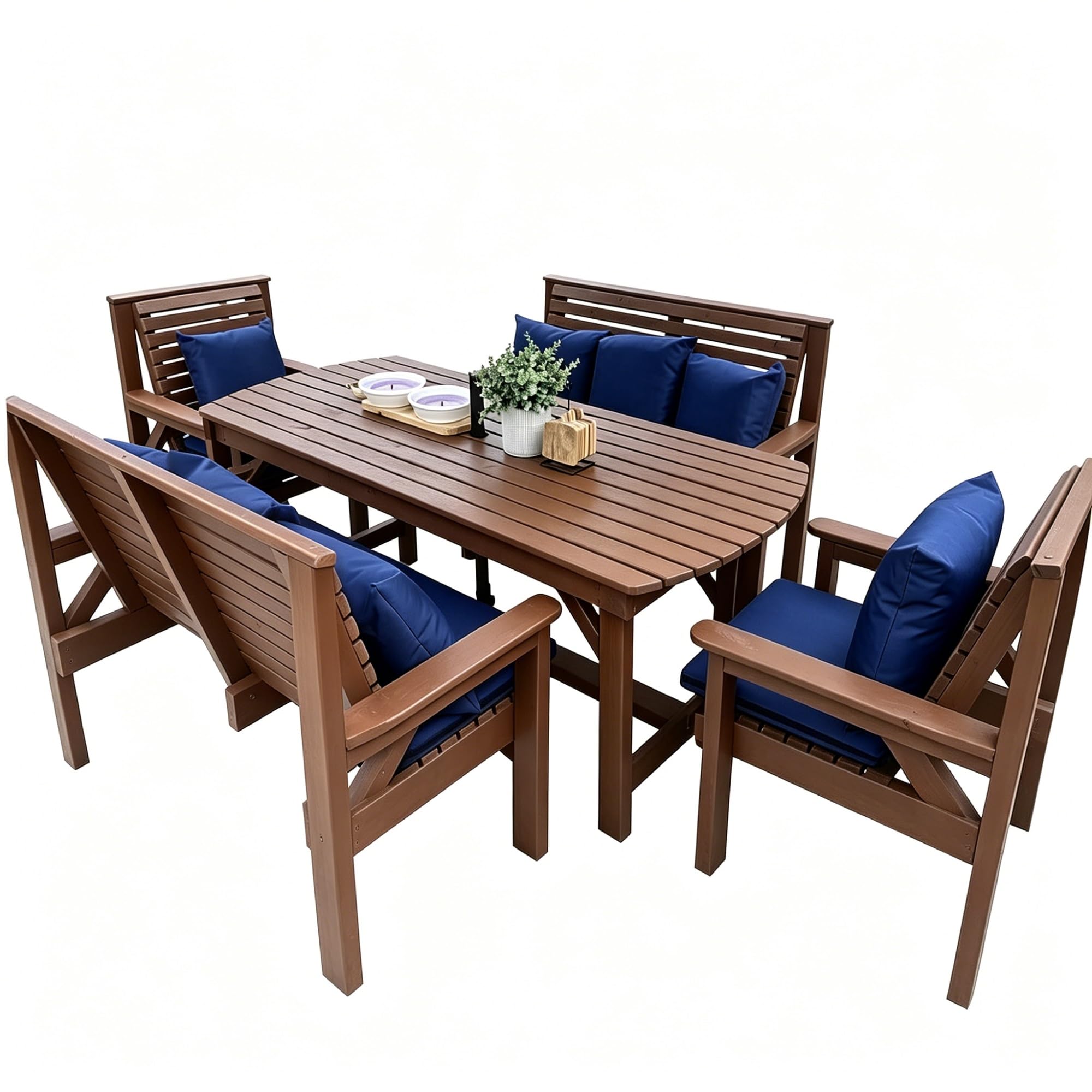 Set Di 3 Cuscini Da Esterno Sfoderabili E Impermeabili Per Salottino In Rattan Alto 5 Cm Cotone/Poliestere Made In Italy Per Divani E Sedie Da Giardino Terrazza Interno Ed Esterno(Beige)