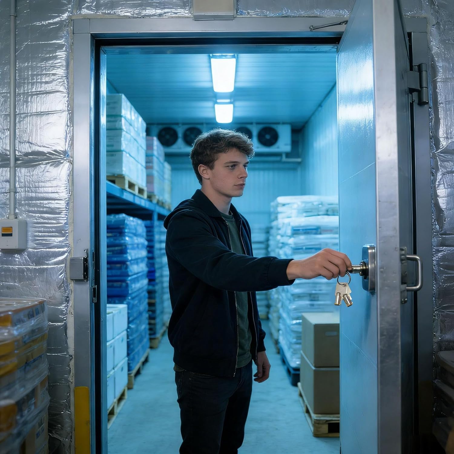 Cylinder Lock for Storage Unit, Heavy Duty Brass Locker Lock Cylinder with Multiple Keys, High Security Cam Lock for Metal Cabinets Toolboxes Mailboxes Garage Home Security Use (1)