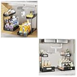 Delamu Under Sink Organizers and Storage, 2 Tier Pull Out Under Cabinet Organizer