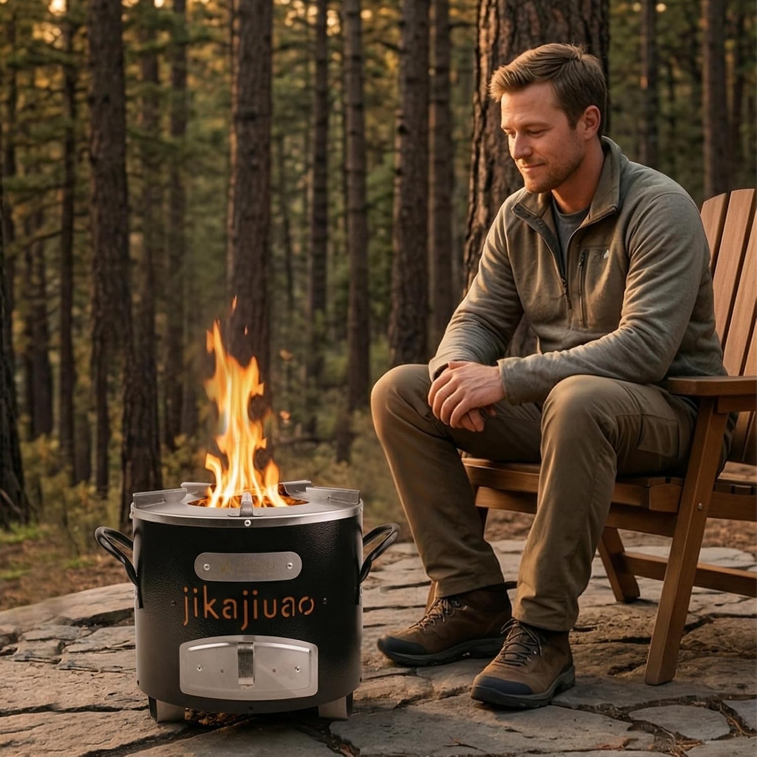 26CM Portable Rocket Stove, Efficient Charcoal Stove & Coal Stove for Outdoor Cooking, Camping BBQ, Fogon de Carbon para Cuba