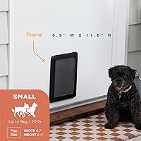 Vista 3 de Hakuna Pets Puerta esencial para mascotas para pantallas, puertas y paredes de hasta 2.8 pulgadas de grosor, para perros de hasta 20 libras