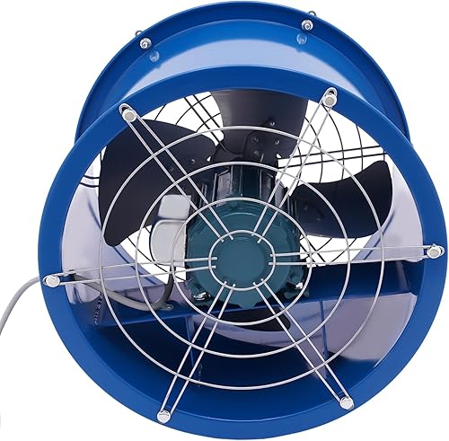 Miniatura 7 de Ventilador de tubo cilíndrico de 16 pulgadas, ventiladores de escape axiales portátiles Ventilador de conducto axial de tubo de 370 W, ventilador de