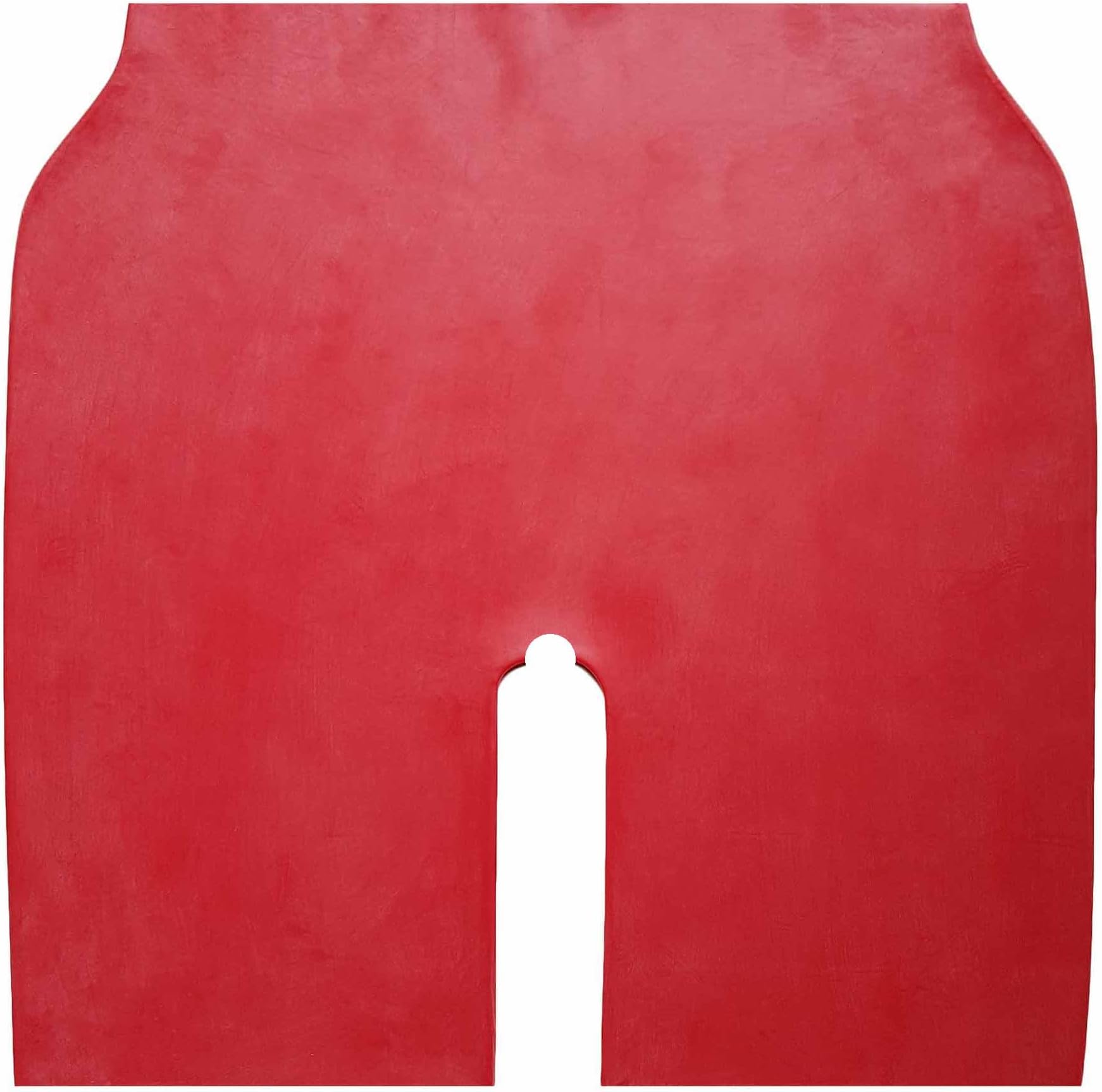 Brand New Latex Rubber Red Open Crotch Short Pants (one Size)
