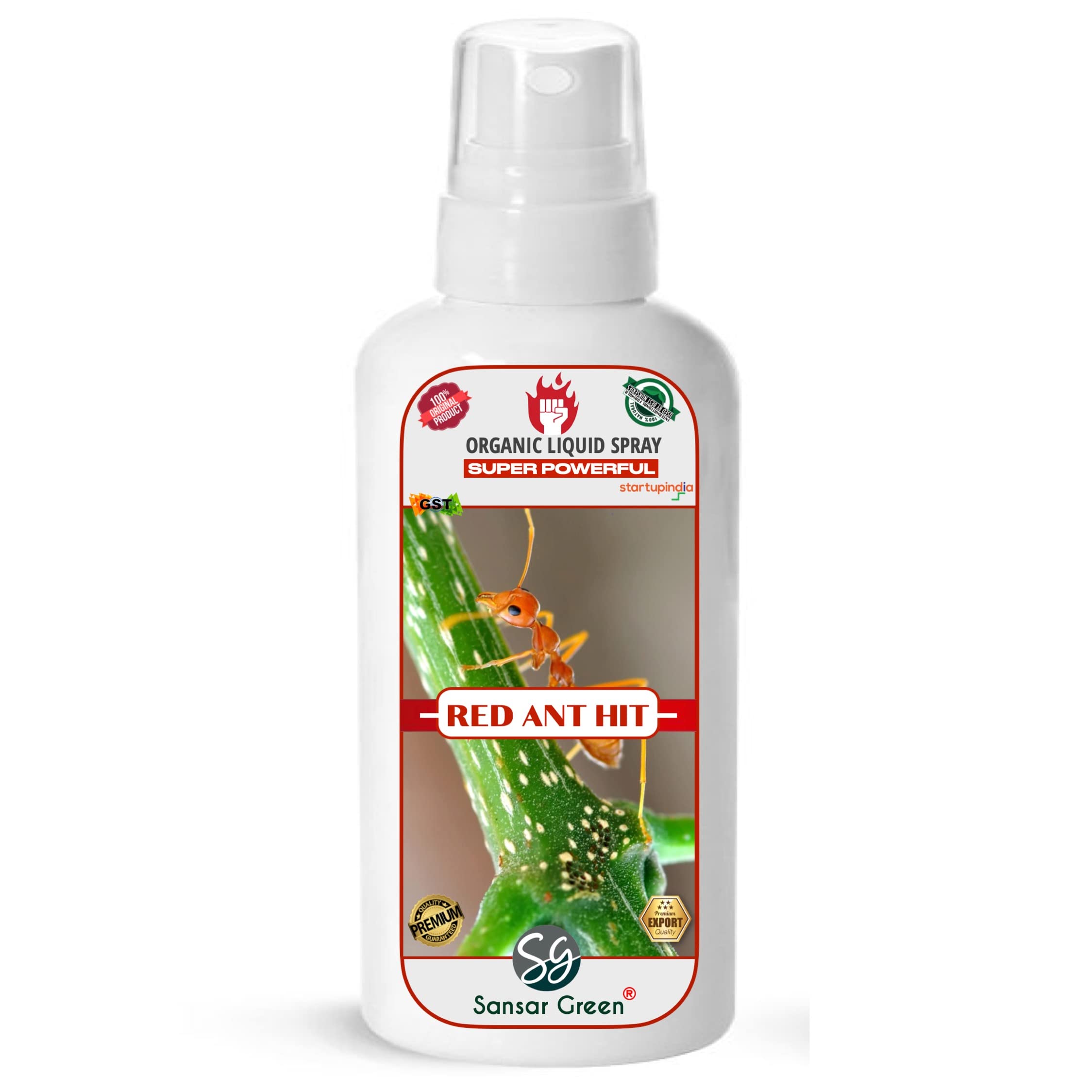 Sansar Green® Red Ant Hit Spray, Premium Essential Super Powerful Liquid Spray for Removing Red ants and Insects from Plants (200 ml)-image-19
